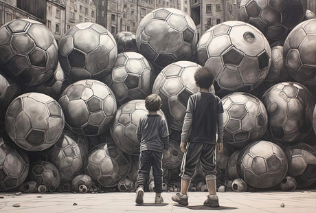 Soccer ball optical illusion wallpaper design file showing detailed pattern and textures