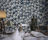 Football wallpaper bringing sporty style to modern teen bedroom with gaming setup