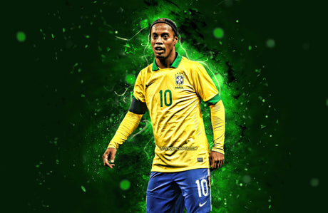 Brazilian football legend design file showing vibrant green energy pattern and details