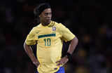 Design file showing full Brazilian football legend pattern with iconic yellow jersey details