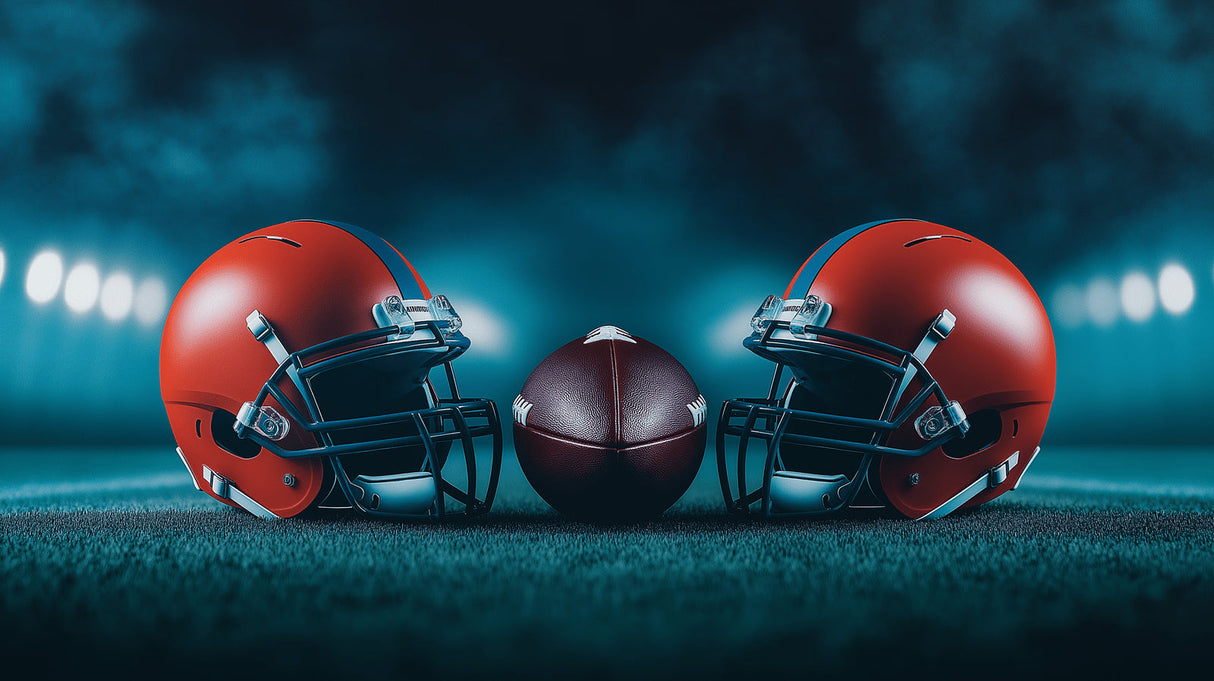 Football wallpaper design file showing detailed sports equipment pattern with stadium lighting effects