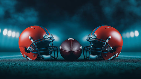Football wallpaper design file showing detailed sports equipment pattern with stadium lighting effects