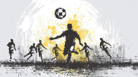 Design file of black and gold football wall mural showing precise pattern details