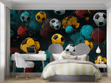 Dynamic sports wallpaper bringing life to a recreational space