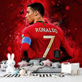 Sports themed wallpaper adds energy to modern gaming room