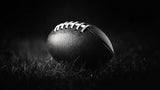 High-resolution design file of black and white football photography wall mural