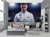 Sports wall mural bringing stadium atmosphere to game room