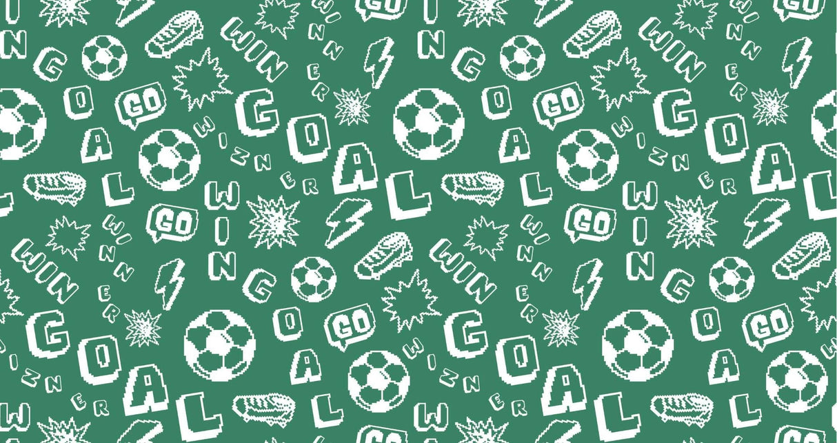 Pixel football wallpaper design file showing retro gaming pattern with footballs and arcade elements