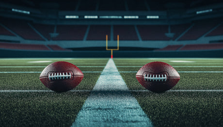 Football stadium wallpaper design file showing detailed turf and goal post view