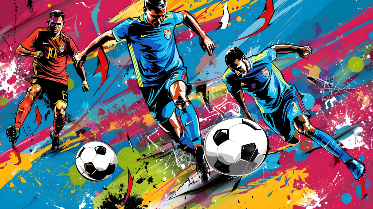 Football graffiti wallpaper design file showing full pattern and color details
