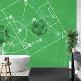 Football tactics wallpaper bringing pro atmosphere to home office space