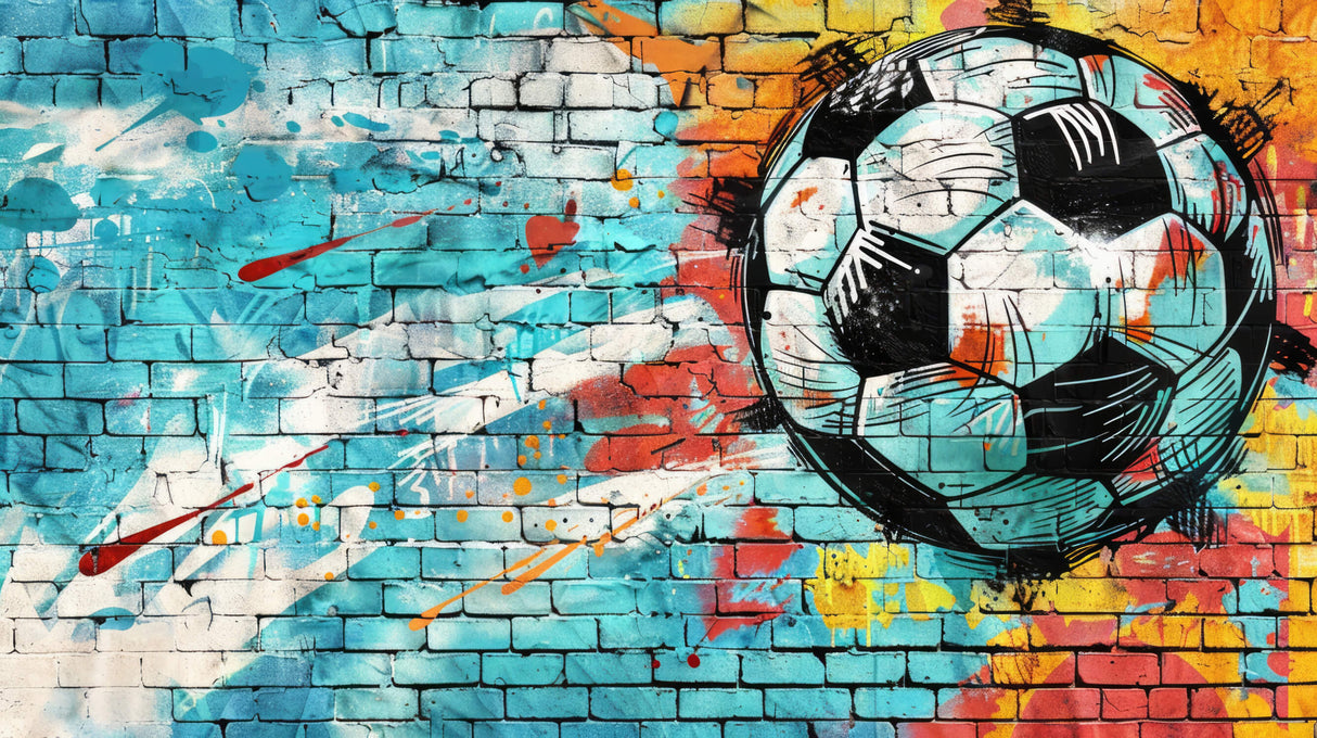 Urban football graffiti design file showing detailed street art pattern