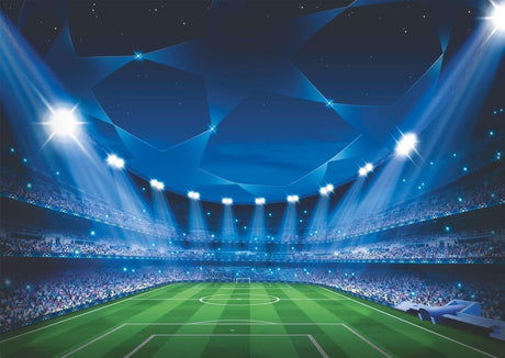 Football stadium design file showing detailed night arena pattern with illuminated field and seats