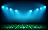 Football stadium design file showing detailed night lights and field pattern
