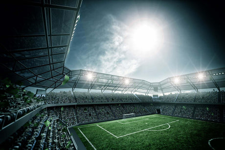 Professional football stadium design file showing detailed arena architecture and atmosphere