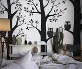 Forest animal mural making a statement in a child's reading corner