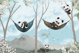 Forest animals wallpaper design file showing detailed woodland creatures and gentle deer illustration