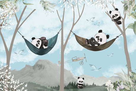 Forest animals wallpaper design file showing detailed woodland creatures and gentle deer illustration