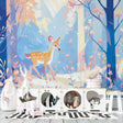Forest Animals Wallpaper in a bright nursery, showing a magical deer design creating a peaceful atmosphere for sleep