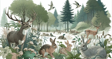 Forest animals wallpaper design file showing detailed woodland pattern with deer and rabbits