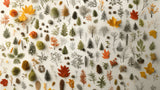 Autumn forest wallpaper design file showing detailed botanical pattern and fall colors