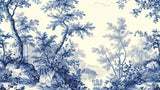 Japanese forest design file showing intricate blue branches and foliage pattern