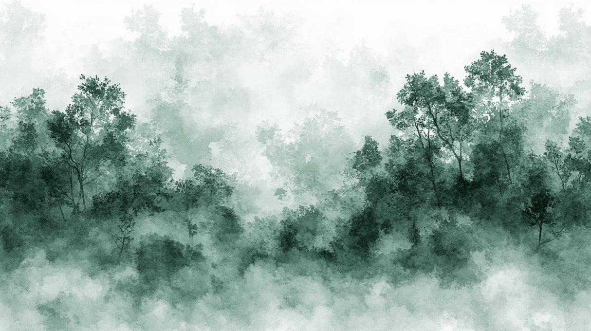 Misty forest design file showing detailed tree pattern and fog effects