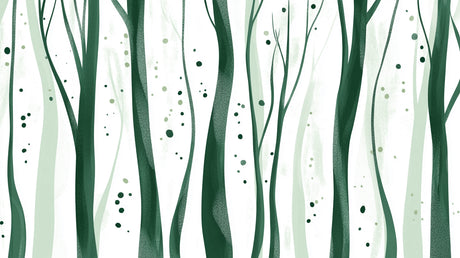 Modern green tree design file showing pattern detail and dots texture