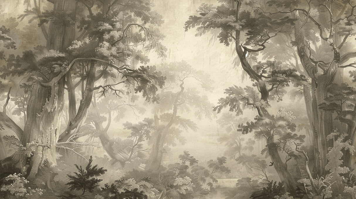 Sepia forest branches design file showing intricate pattern detail