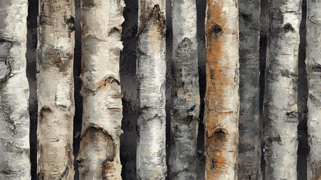 Birch tree pattern design file showing detailed bark textures and natural color variations