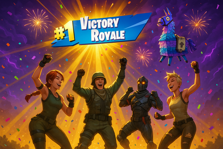 Gamer Mural Wallpaper  Victory Royale Celebration - Detailed wallpaper pattern view