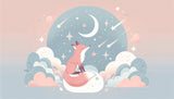 Fox Mural Wallpaper design file showing detailed starry night pattern with sleeping fox