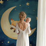 Fox wallpaper installation in playroom showing full wall coverage and color accuracy