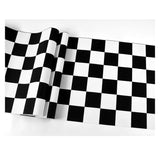 Geometric Mural Wallpaper | Black and White Checkered Pattern