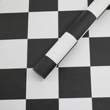 Geometric Mural Wallpaper | Black and White Checkered Pattern