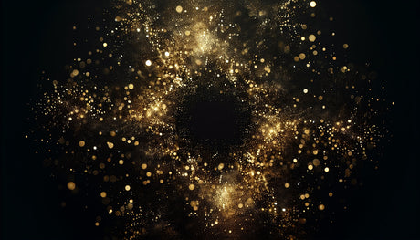 Black and gold cosmic pattern design file showing intricate galaxy details and star formations