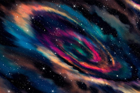 Galaxy wallpaper design file showing intricate cosmic details and rich color palette
