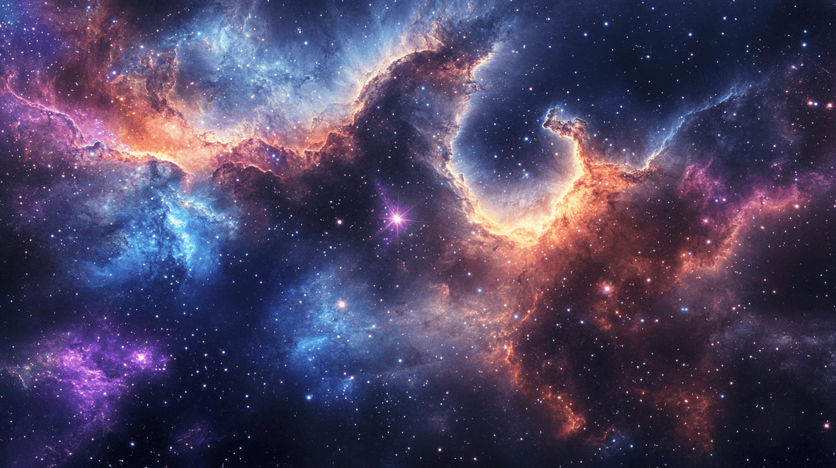 Galaxy nebula wallpaper design file showing detailed cosmic patterns and rich color palette