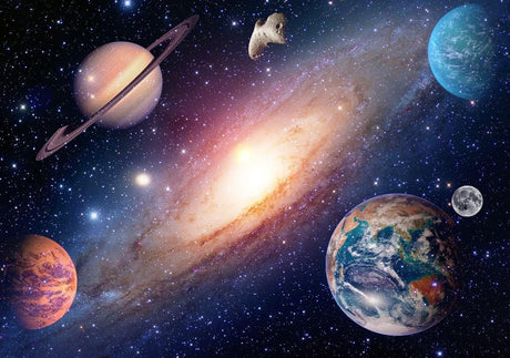 Galaxy and planets design file showing detailed celestial pattern and space elements