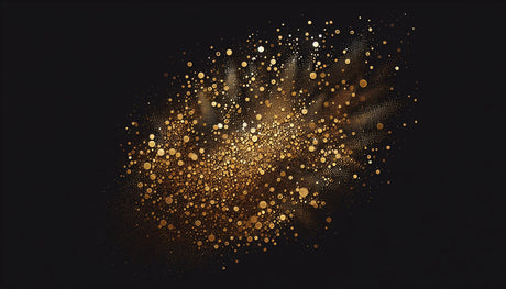 Galaxy wallpaper design file showing intricate gold stardust pattern on deep black background
