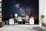 Milky Way wallpaper adds cosmic wonder to this kid's bedroom space