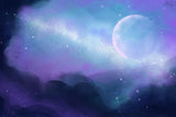 Galaxy Wallpaper design file showing detailed purple cosmic pattern with stars and nebulas