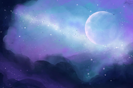 Galaxy Wallpaper design file showing detailed purple cosmic pattern with stars and nebulas
