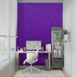 Purple Galaxy Wallpaper creating a magical atmosphere in a modern bedroom with ambient lighting