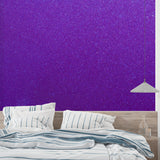 Purple Starry Night Wallpaper in a cozy reading nook with soft furnishings