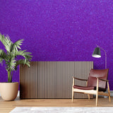 Space themed wallpaper creating depth in a modern home office setup