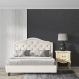 Galaxy wall mural in modern bedroom showing sparkling star effect on dark grey background