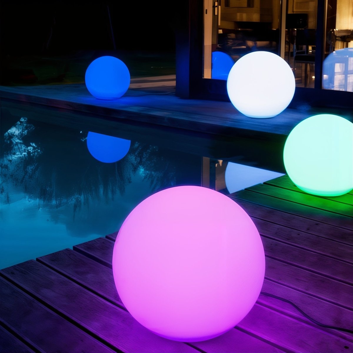 Color Changing LED Sphere  Smart Portable Garden Light - Product example