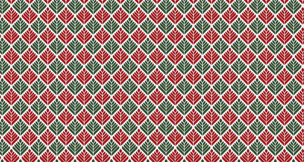 Art Deco geometric leaf pattern design file showing detailed red and green diamond lattice