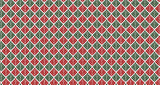 Art Deco geometric leaf pattern design file showing detailed red and green diamond lattice